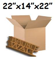 10 x Large D/W Storage Moving Cardboard Cartons 22"x14"x22"